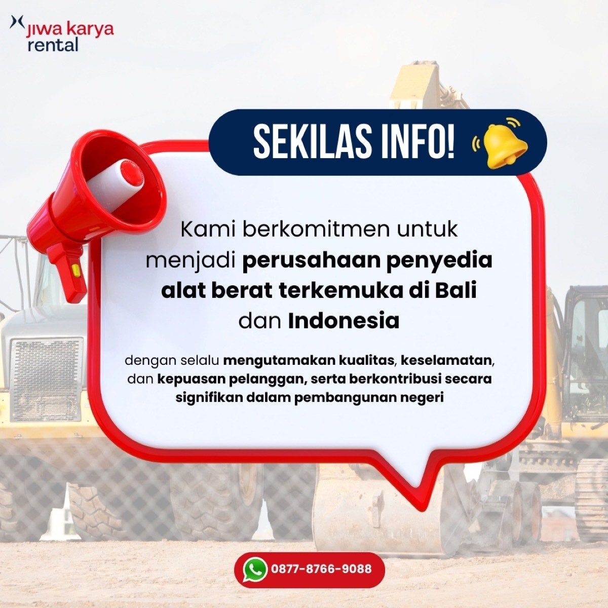 Proyek excavator SANY SY75C galian Bali – Jiwa Karya Rental