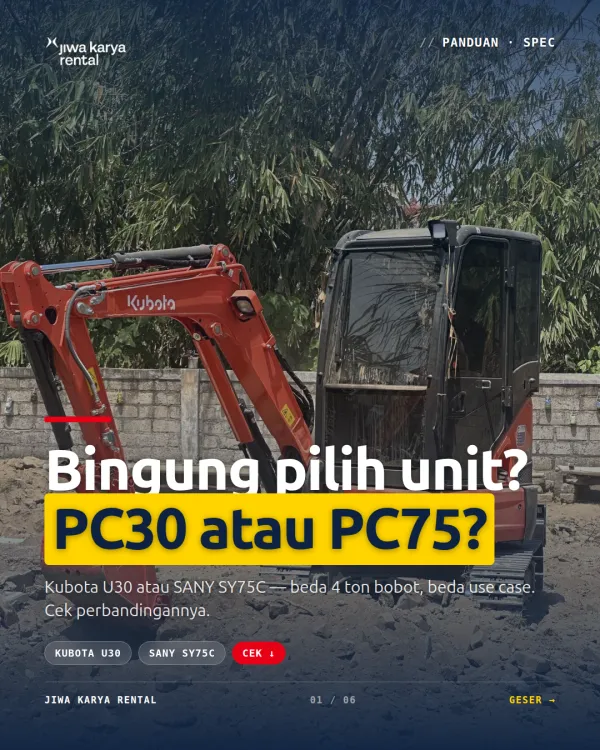 Bingung pilih unit? PC30 atau PC75 — panduan JKR